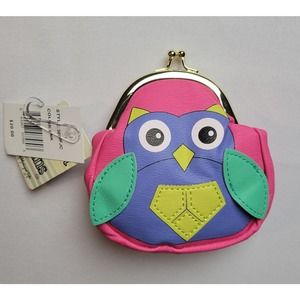 NWT MSRP $20 Pink Owl Coin‎ Purse